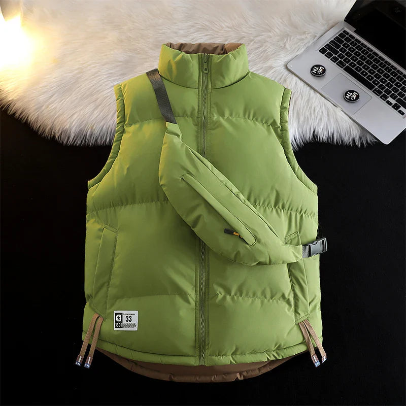 Gilet Matelassé pour Hommes avec Col Montant – Idéal pour le Printemps et l'Automne