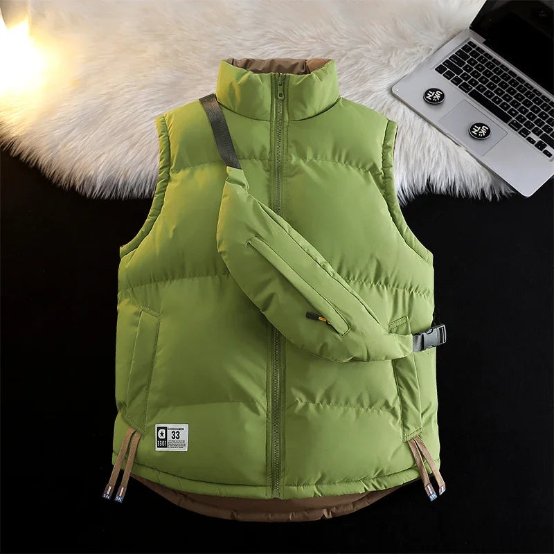 Gilet Matelassé pour Hommes avec Col Montant – Idéal pour le Printemps et l'Automne
