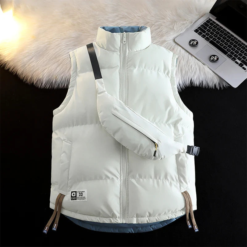 Gilet Matelassé pour Hommes avec Col Montant – Idéal pour le Printemps et l'Automne