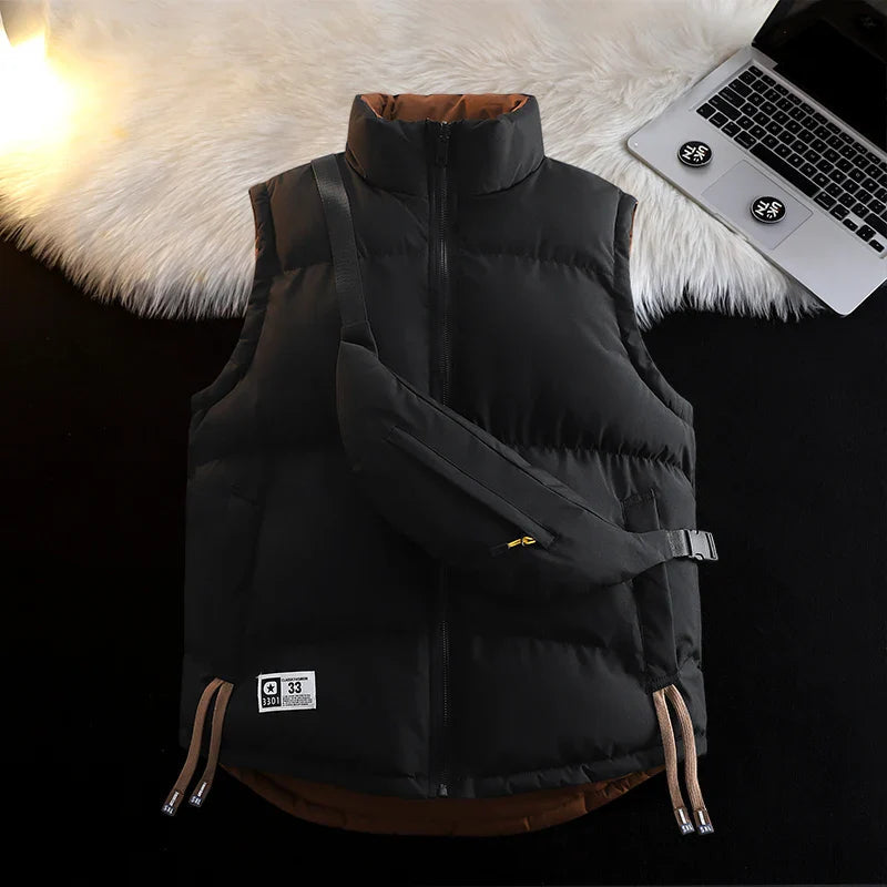Gilet Matelassé pour Hommes avec Col Montant – Idéal pour le Printemps et l'Automne