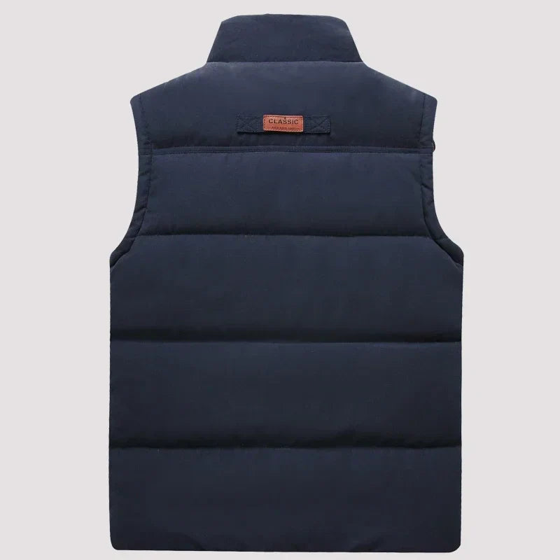 Gilet Rembourré pour Hommes en Polyester avec Doublure en Polaire – Idéal pour l'Hiver