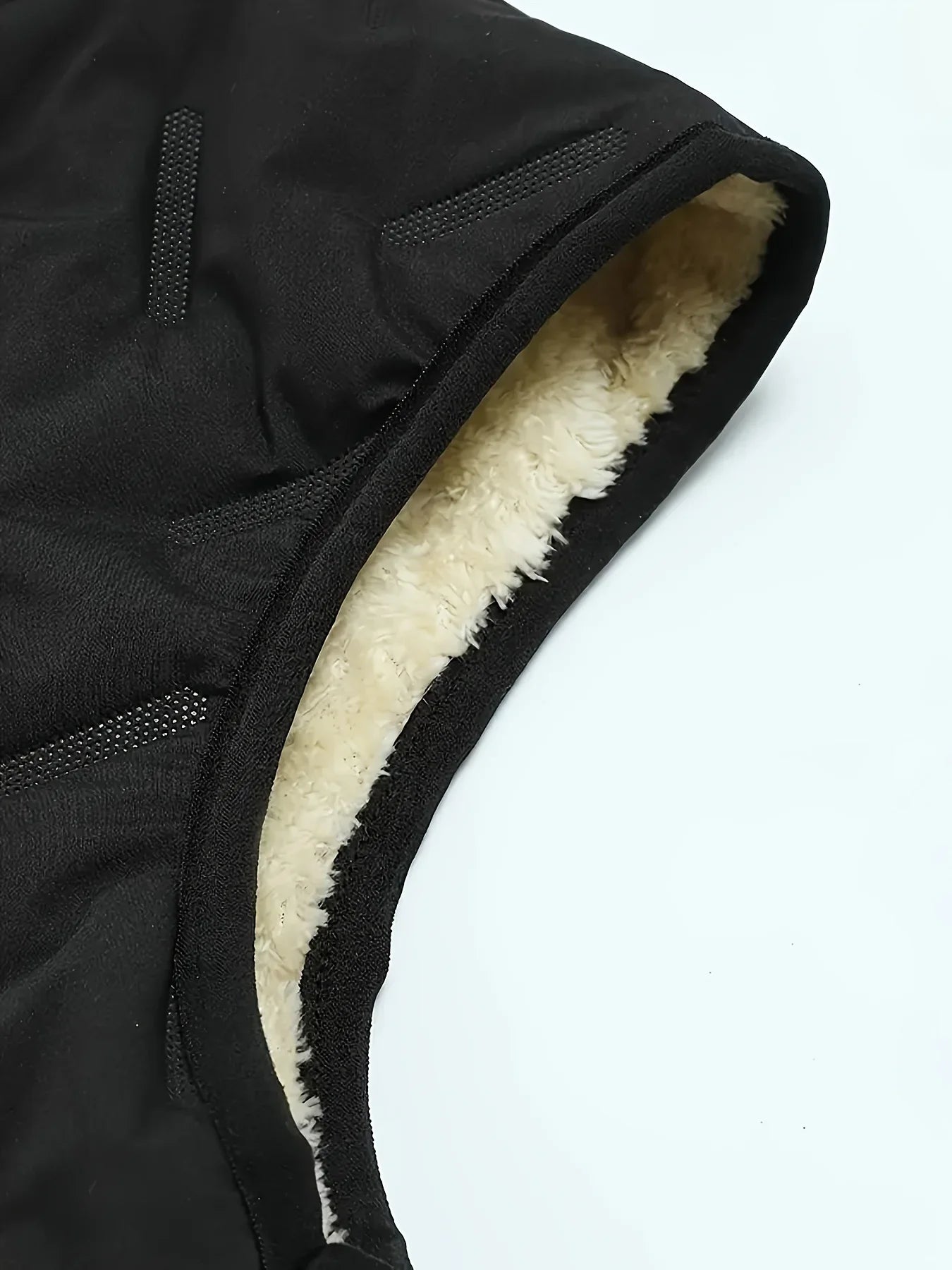 Gilet Sans Manches Homme en Polyester avec Doublure en Polaire - Col Montant, Poches Zippées, Idéal pour Automne et Hiver