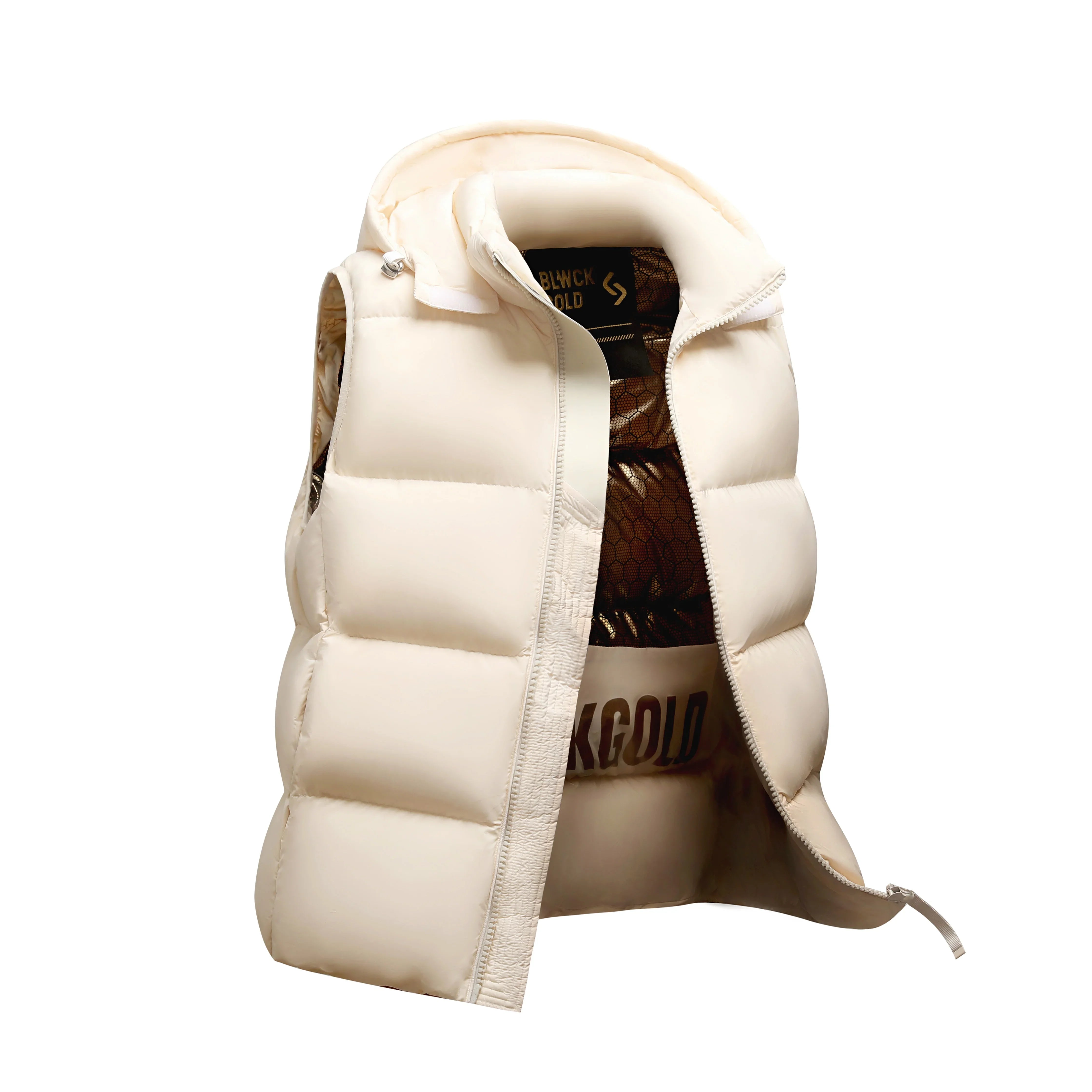 Gilet en Duvet pour Hommes - Matelassé, Col Mandarin, Mélange de Coton pour l'Automne