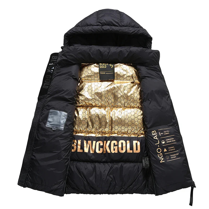 Gilet in Down for Men - Quilted, Mandarin Collar, Cotton Blend for Autumn