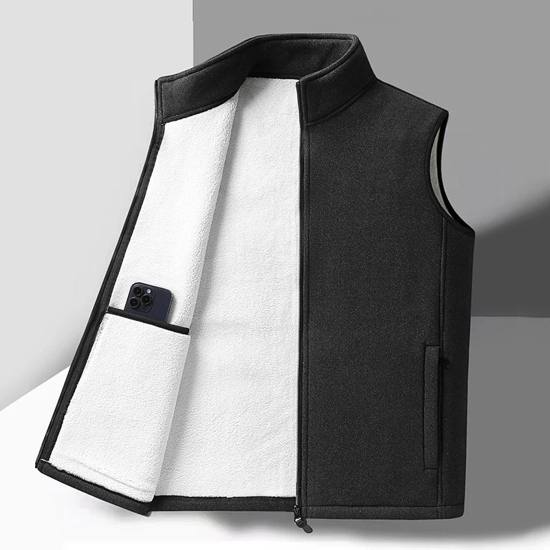 Gilet sans manches en polaire pour hommes – Chaud et confortable pour l'hiver