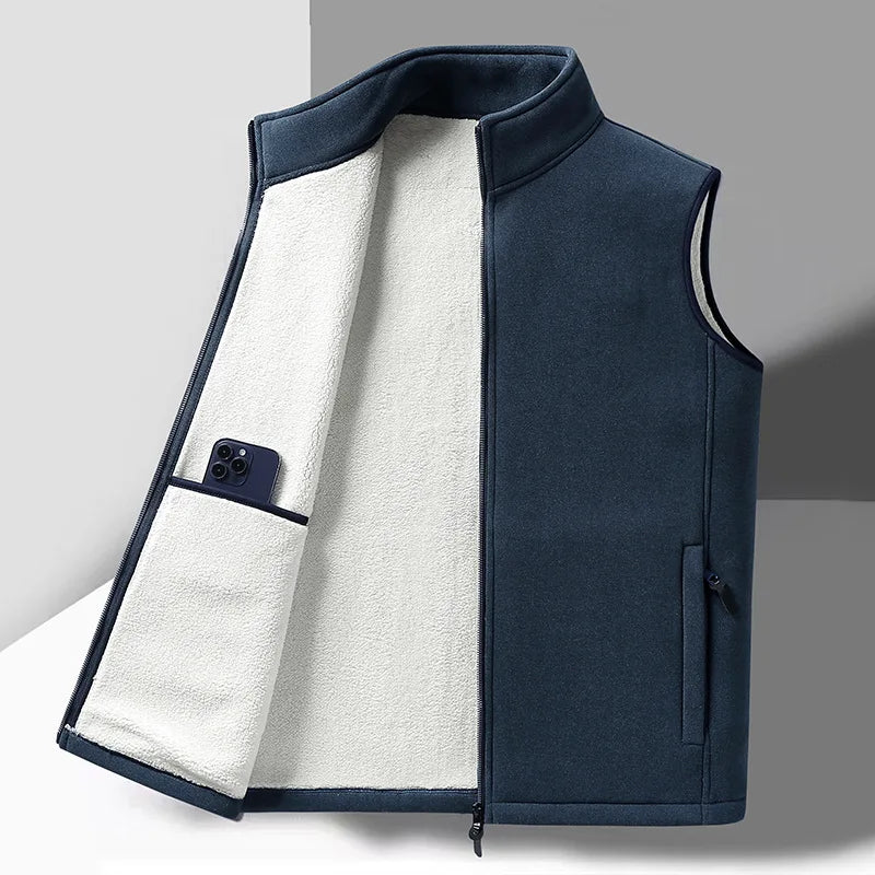 Gilet sans manches en polaire pour hommes – Chaud et confortable pour l'hiver