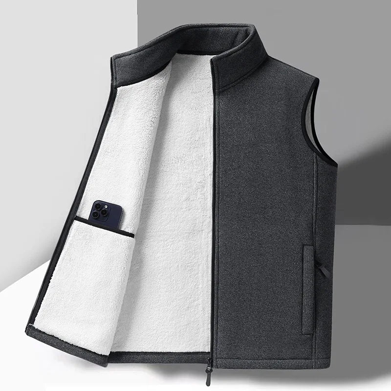 Gilet sans manches en polaire pour hommes – Chaud et confortable pour l'hiver