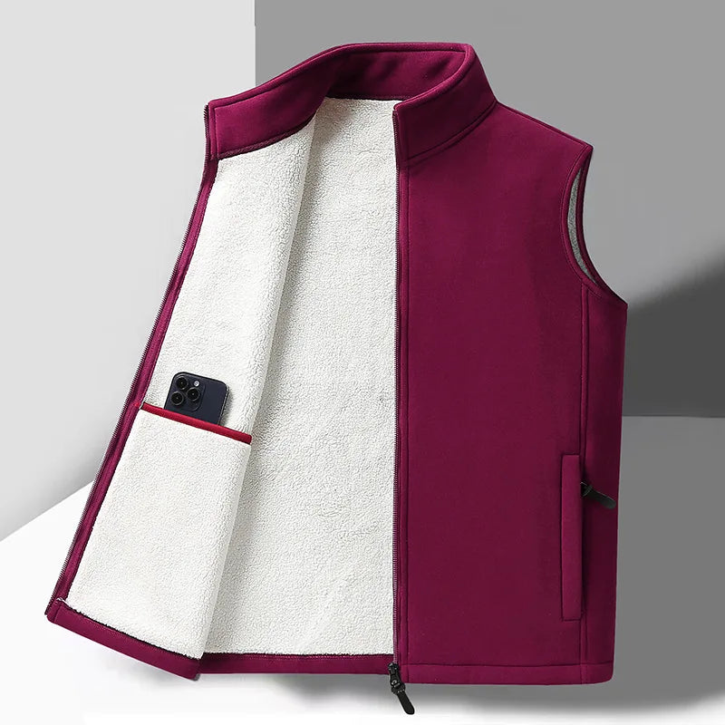 Gilet sans manches en polaire pour hommes – Chaud et confortable pour l'hiver