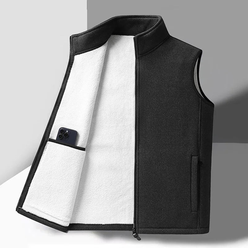 Gilet sans manches en polaire pour hommes – Chaud et confortable pour l'hiver