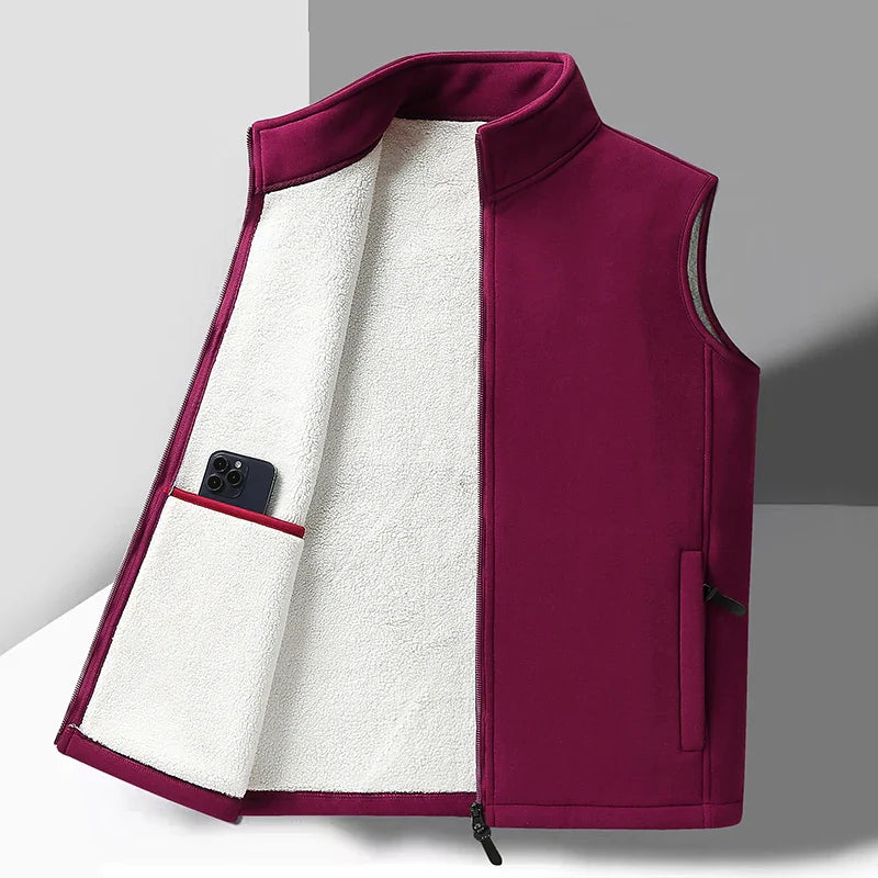 Gilet sans manches en polaire pour hommes – Chaud et confortable pour l'hiver