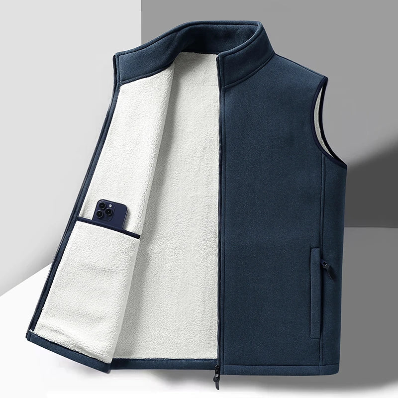 Gilet sans manches en polaire pour hommes – Chaud et confortable pour l'hiver
