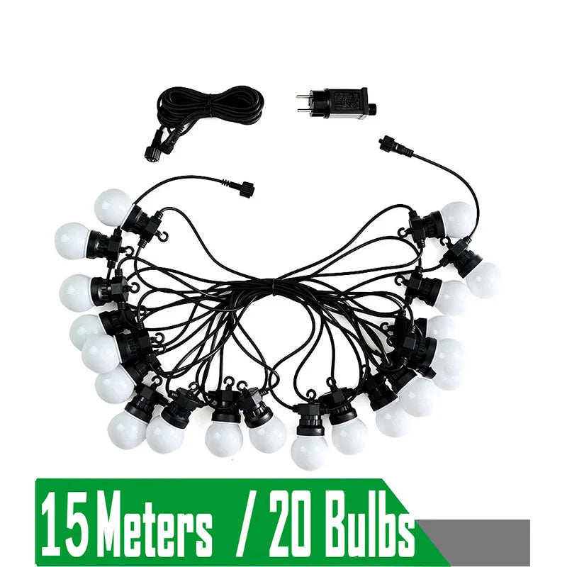 Waterproof LED String Lights 23M G50 for Wedding and Party Decoration
