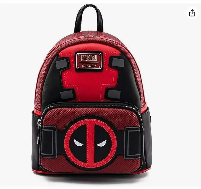 High Capacity Anime Cartoon Backpack – Marvel Avengers Deadpool and Captain America Design