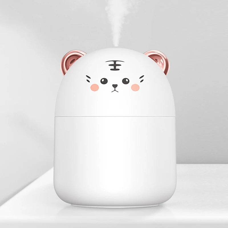 Humidificateur d'Air Mini USB Silencieux pour Chambre - Humidification Efficace avec Éclairage Ambiant et Portabilité Compacte