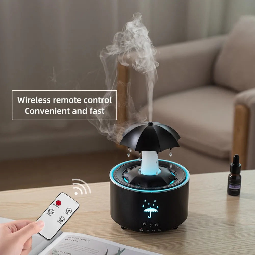 Humidificateur d'Air Rotatif avec Lumières de Nuit et Diffuseur d'Huiles Essentielles – Capacité de 300ML