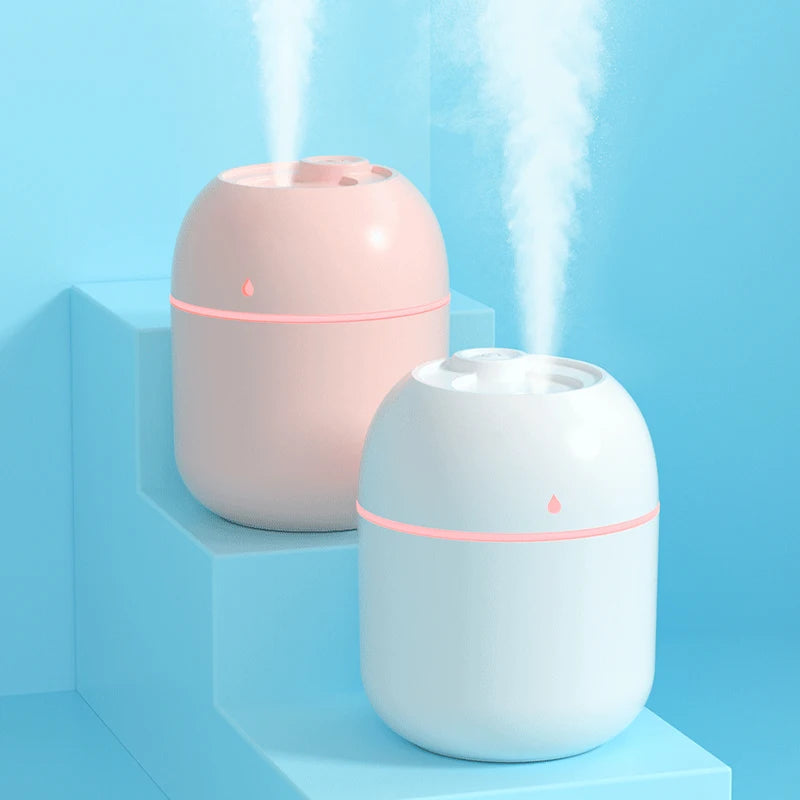 Humidificateur d'Air Ultrasonique Mini USB Portable avec Lampe LED – Idéal pour Chambre et Voyage, 220ml, Silencieux et Sécurisé