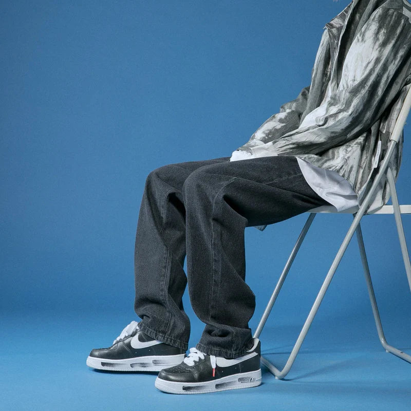 Jean Baggy Tapered pour Hommes en Denim - Confort et Style Décontracté
