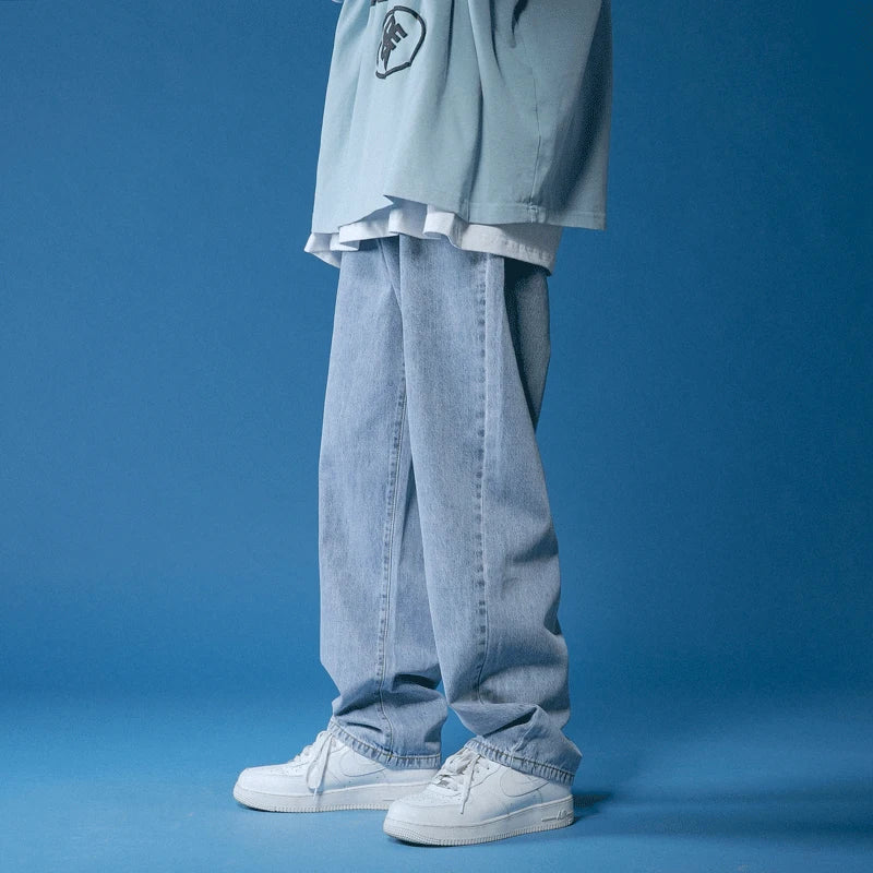 Jean Baggy Tapered pour Hommes en Denim - Confort et Style Décontracté