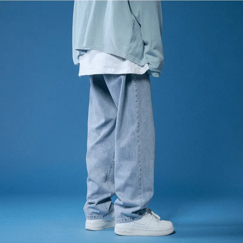 Jean Baggy Tapered pour Hommes en Denim - Confort et Style Décontracté