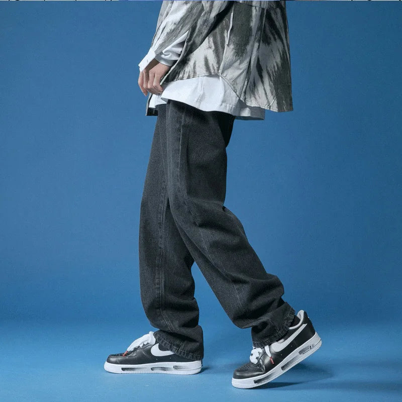 Jean Baggy Tapered pour Hommes en Denim - Confort et Style Décontracté