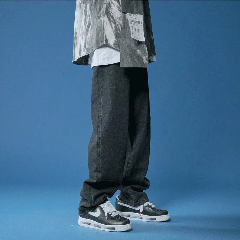 Jean Baggy Tapered pour Hommes en Denim - Confort et Style Décontracté