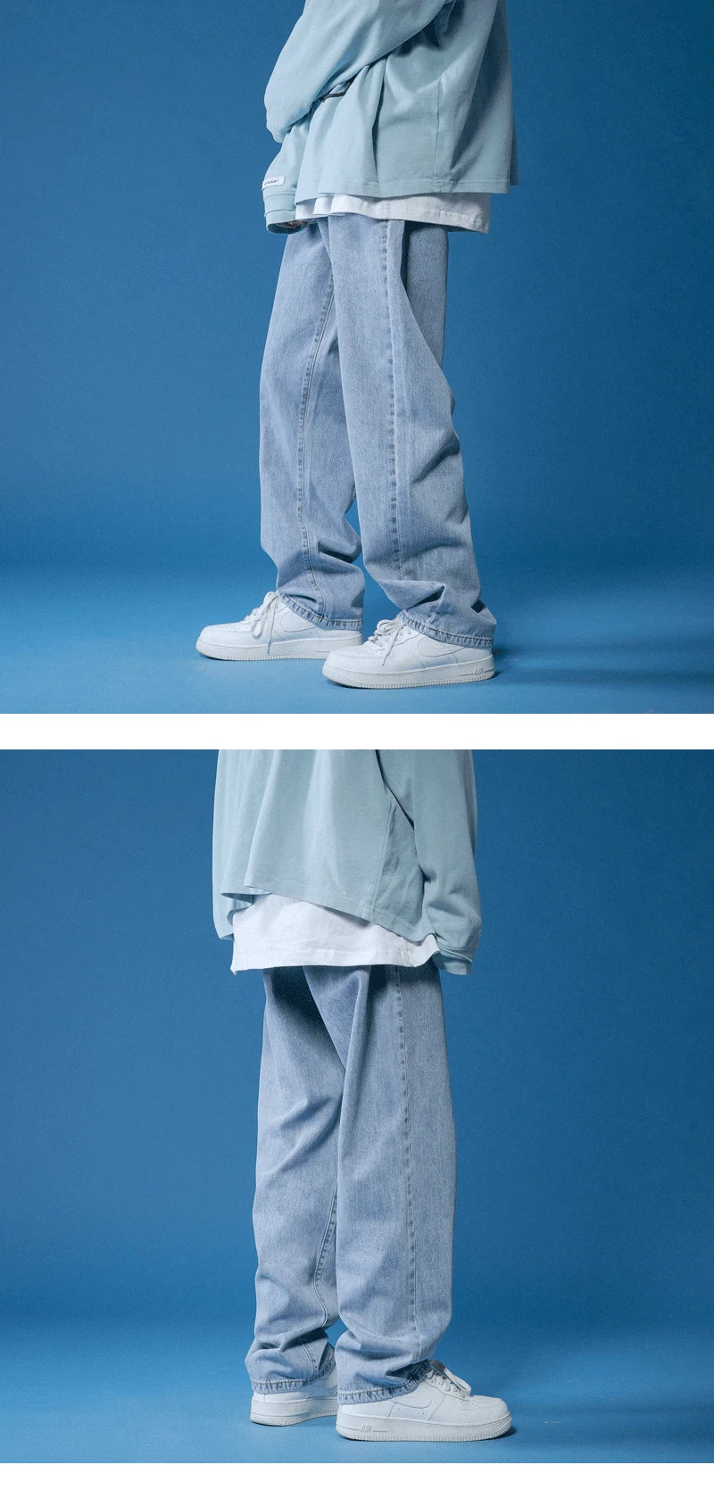 Jean Baggy Tapered pour Hommes en Denim - Confort et Style Décontracté
