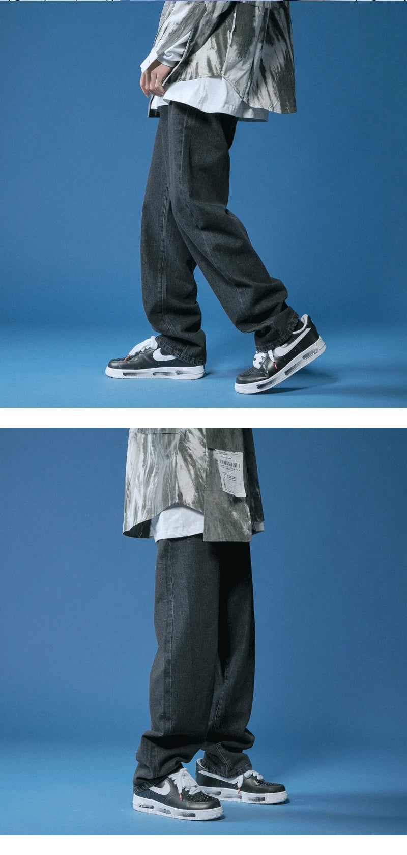 Jean Baggy Tapered pour Hommes en Denim - Confort et Style Décontracté