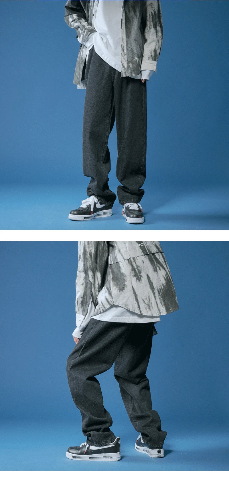 Jean Baggy Tapered pour Hommes en Denim - Confort et Style Décontracté