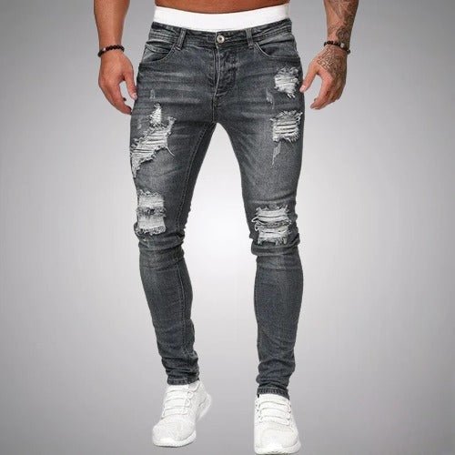 Jean Slim Ripped Cotton Men's – Trendy Style and Comfort, Slim-Fit Cut, Available from S to 3XL