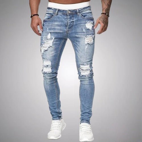 Jean Slim Ripped Cotton Men's – Trendy Style and Comfort, Slim-Fit Cut, Available from S to 3XL