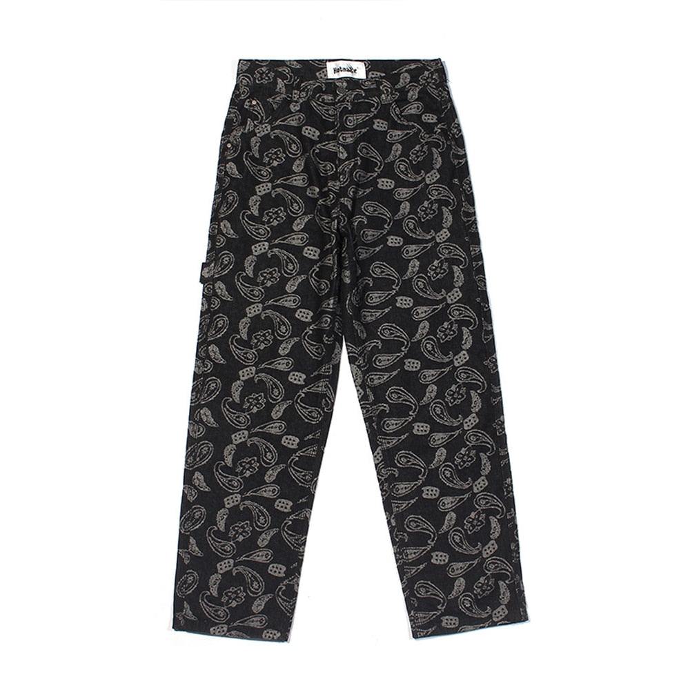 Jean pour hommes à imprimé Paisley – Denim confortable en coupe skinny, décontractée et droite