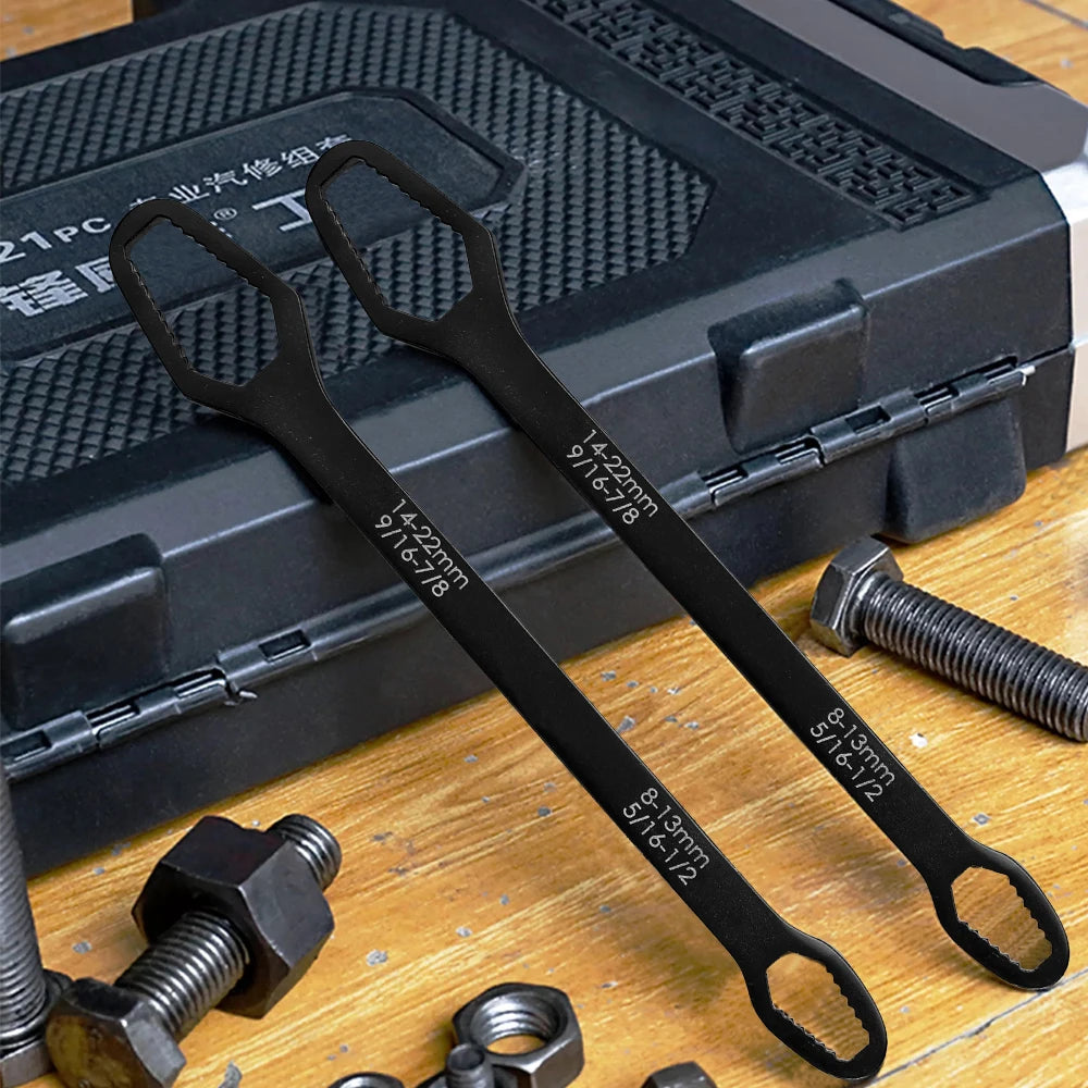 Jeu d'outils Torx Réglables à Double Tête 8 à 22 mm en Acier Chrome Vanadium pour Réparations Domestiques