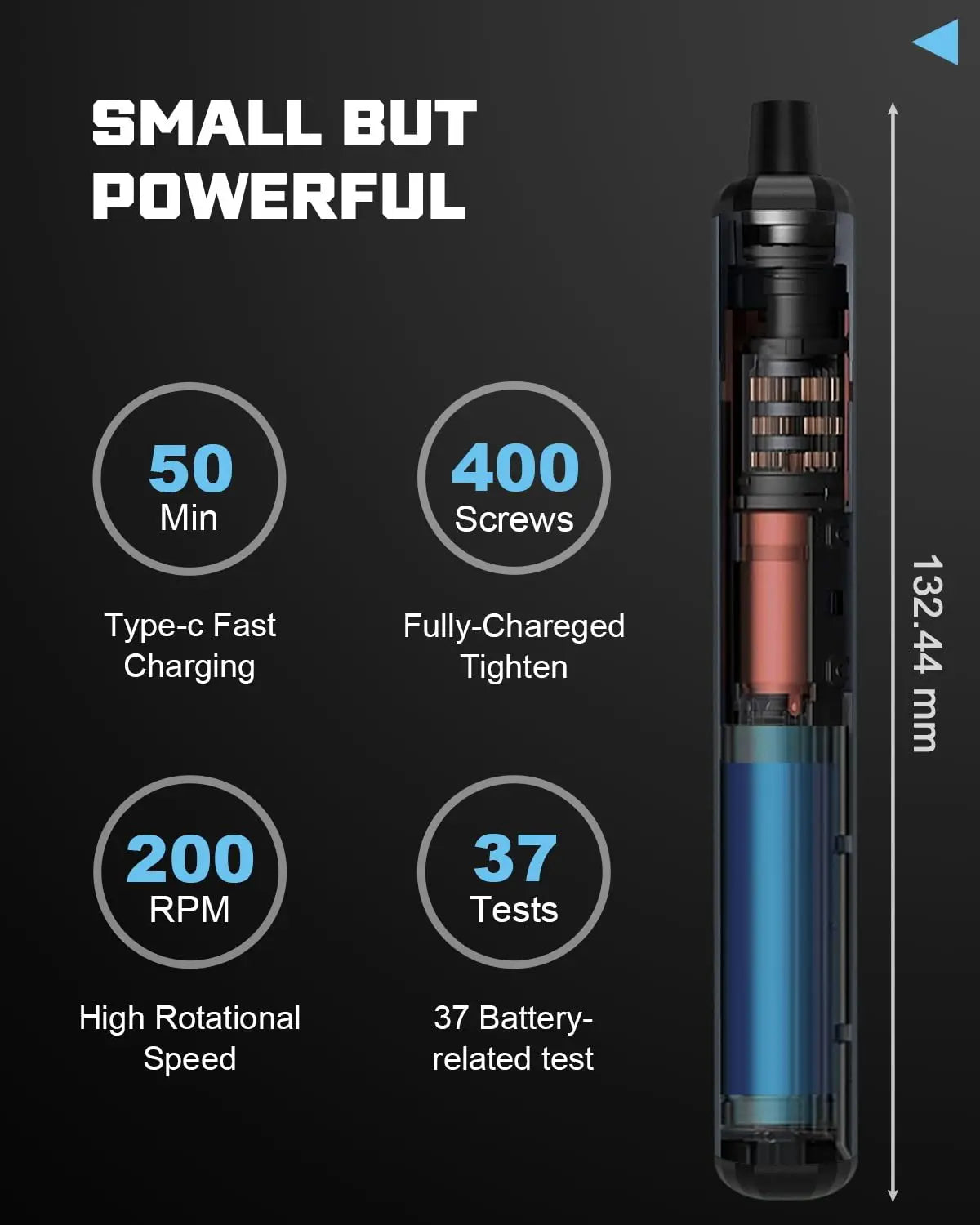 Jeu de Tournevis Électriques de Précision avec 5 Réglages de Couple et Embouts Magnétiques