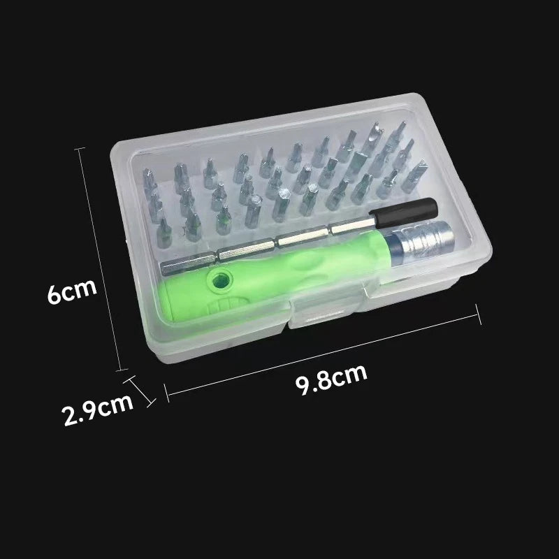 Jeu de Tournevis Magnétiques 32 en 1 avec Poignée Ergonomique – Outils de Réparation pour Électronique