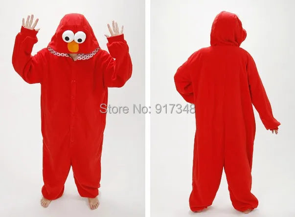 Kigurumi Adulte en Peluche Elmo et Cookie Monster – Costume Halloween et Cosplay Confortable
