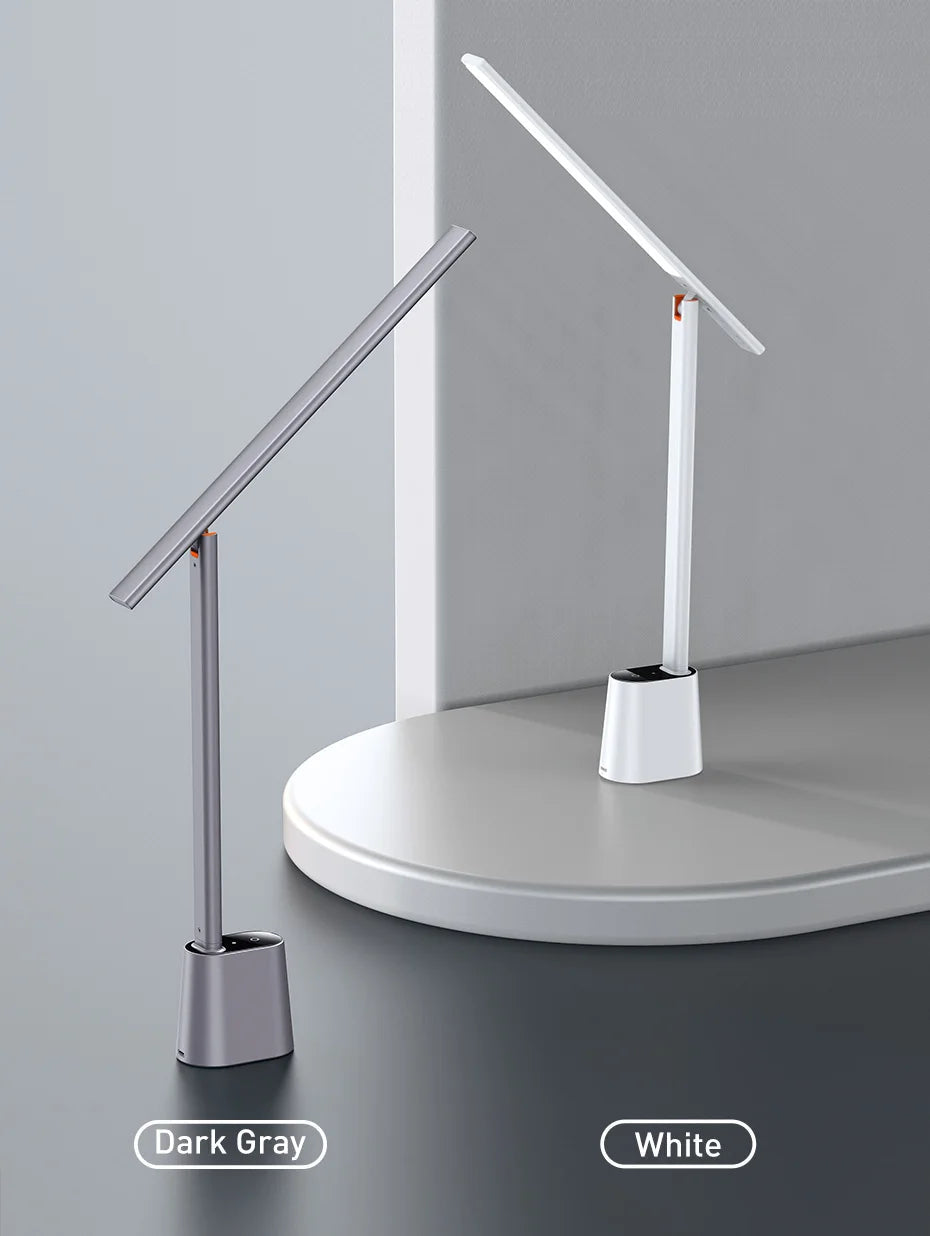Lampe de Bureau LED Pliable et Dimmable avec Protection des Yeux – Éclairage Ajustable pour Études et Travail