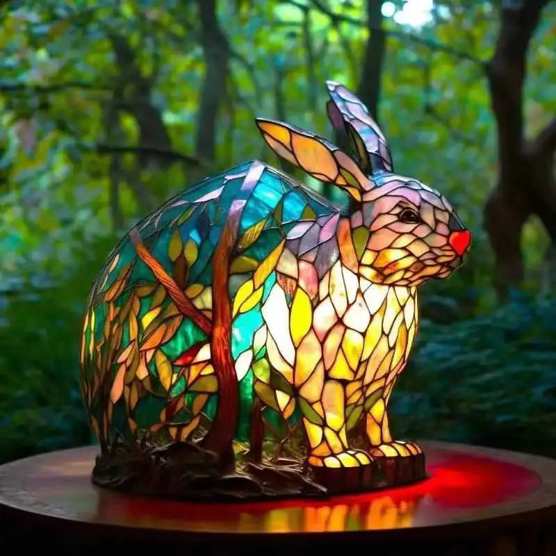 Lampe de Table LED Animaux en Résine – Décor Sirène, Mouton, Hibou et Tortue pour la Maison