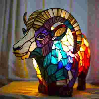 Lampe de Table LED Animaux en Résine – Décor Sirène, Mouton, Hibou et Tortue pour la Maison