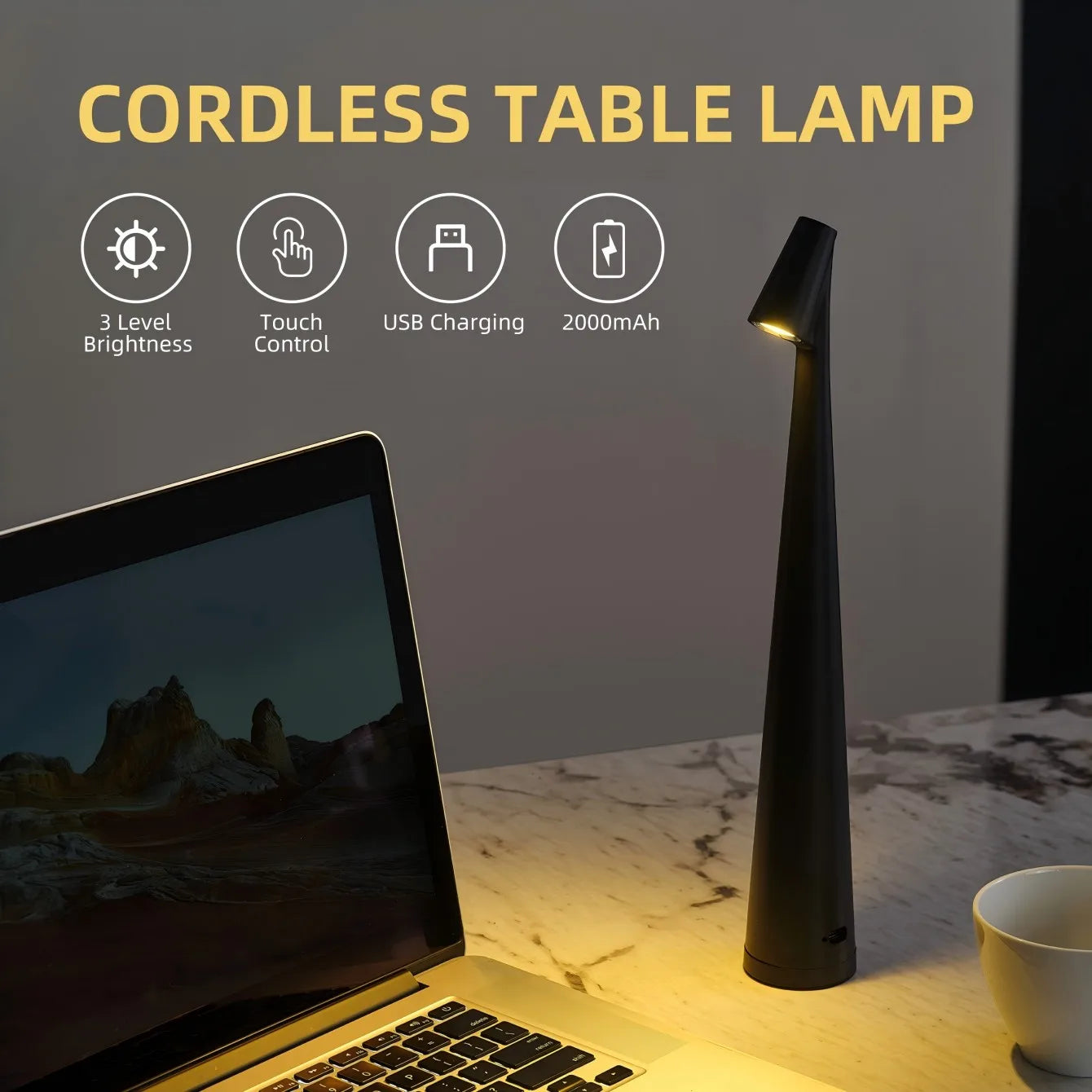Lampe de Table Tactile Dimming Élégante pour Chambre et Salon – Éclairage Personnalisable, Design Moderne, 30 cm