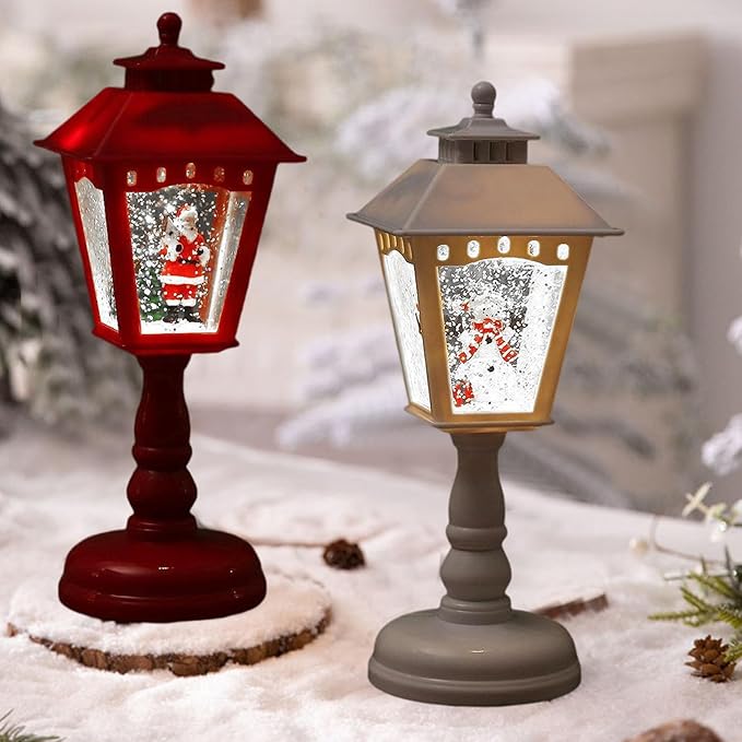 Lampes de Table Illuminées de Noël - Décorations en Forme de Père Noël, Bonhomme de Neige et Sapin