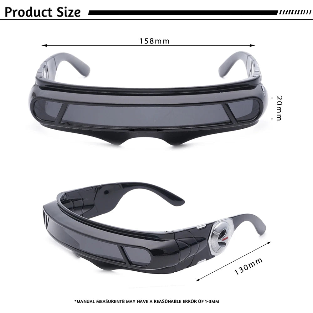 Lunettes de soleil Cosplay Cyclope UV400 pour Halloween – Protection Solaire et Style Audacieux