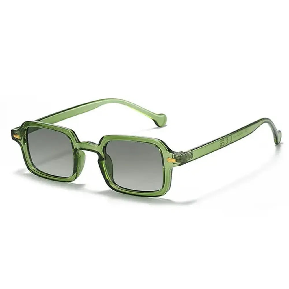Women's Green Rectangular Sunglasses with UV400 Protection – Elegant Style and Optimal Comfort