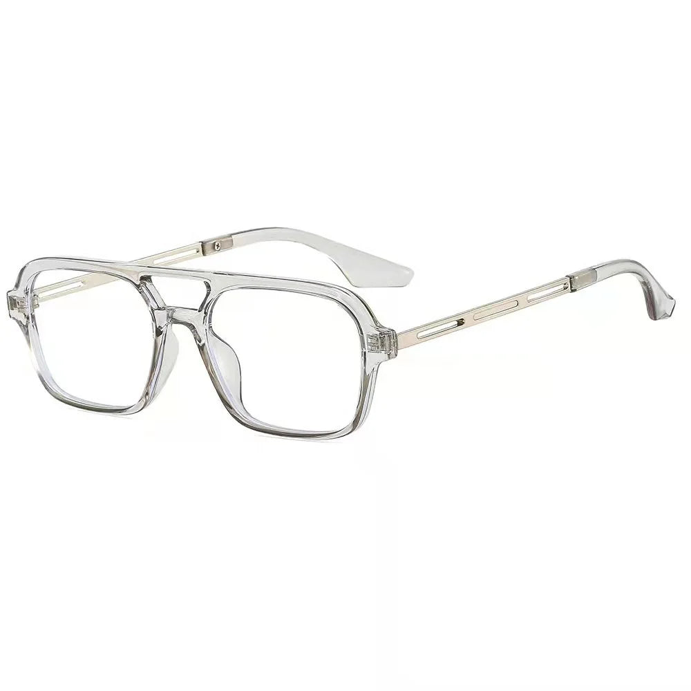 Women's Luxury Grey Rectangular Sunglasses with UV400 Protection - Elegant Design and Optimal Comfort