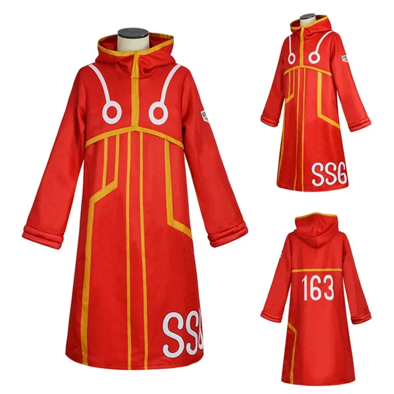 Manteau de Cosplay Rouge à Capuche pour Anime – Costume Luffy Unisexe pour Halloween