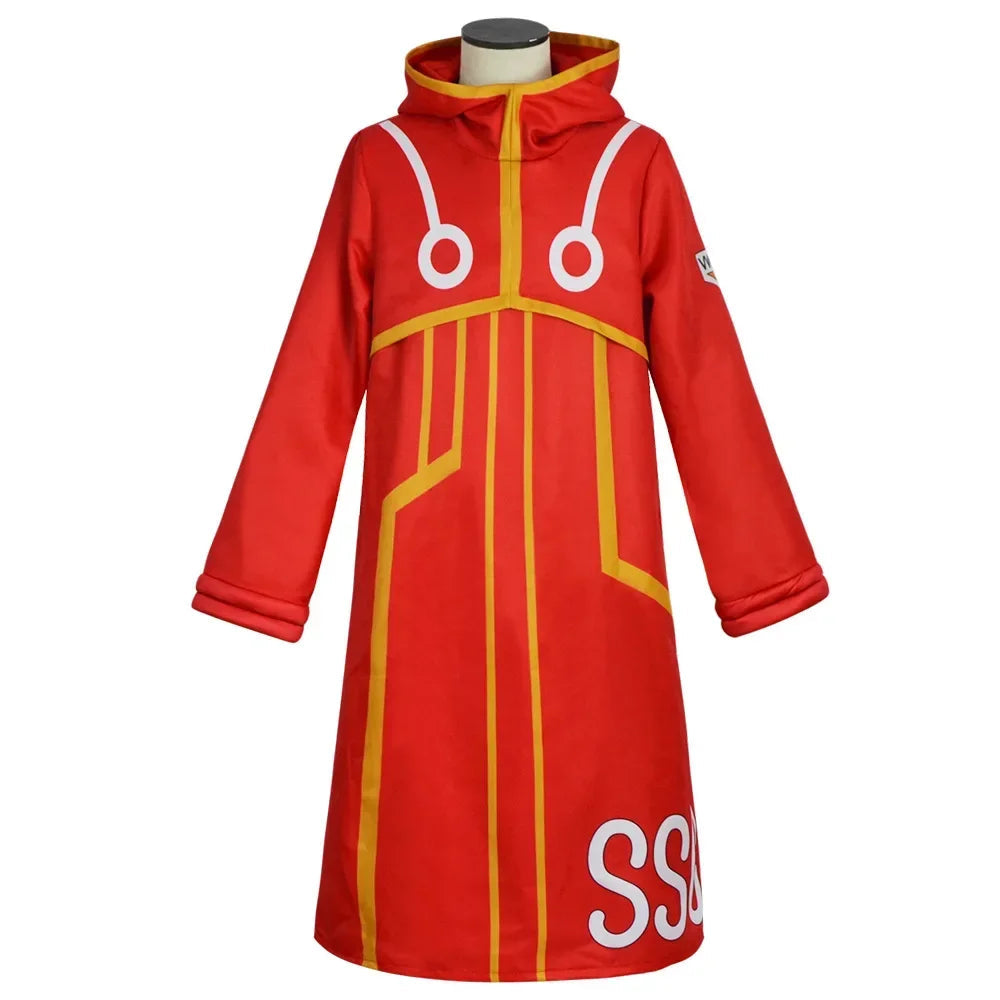 Manteau de Cosplay Rouge à Capuche pour Anime – Costume Luffy Unisexe pour Halloween