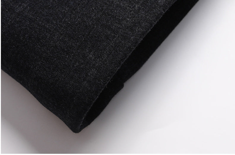 Manteau en laine pour hommes avec col en fausse fourrure – Longueur genou, coupe ajustée