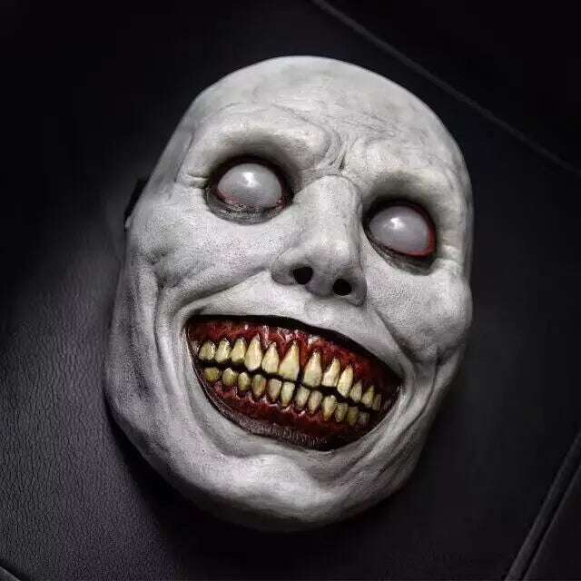 Masque Halloween Réaliste Smiley Demon en Latex – Masque Complet Effrayant pour Fête d'Horreur et Cosplay