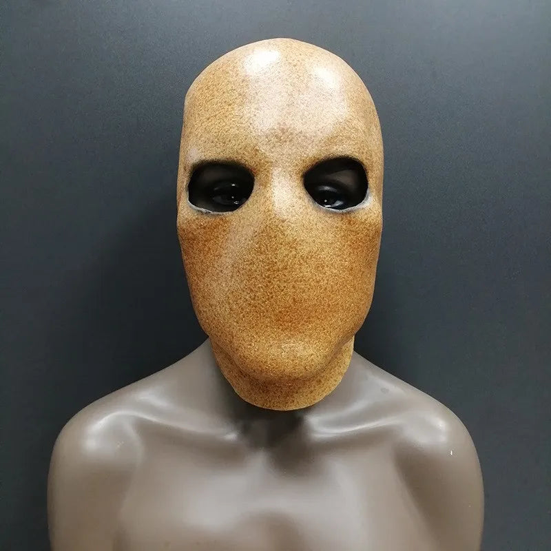 Masque Slenderman en Latex pour Costume d'Halloween – Masque Faceless Unisexe
