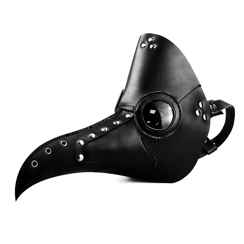 Steampunk Mask in Synthetic Leather of the Plague Doctor for Halloween and Cosplay