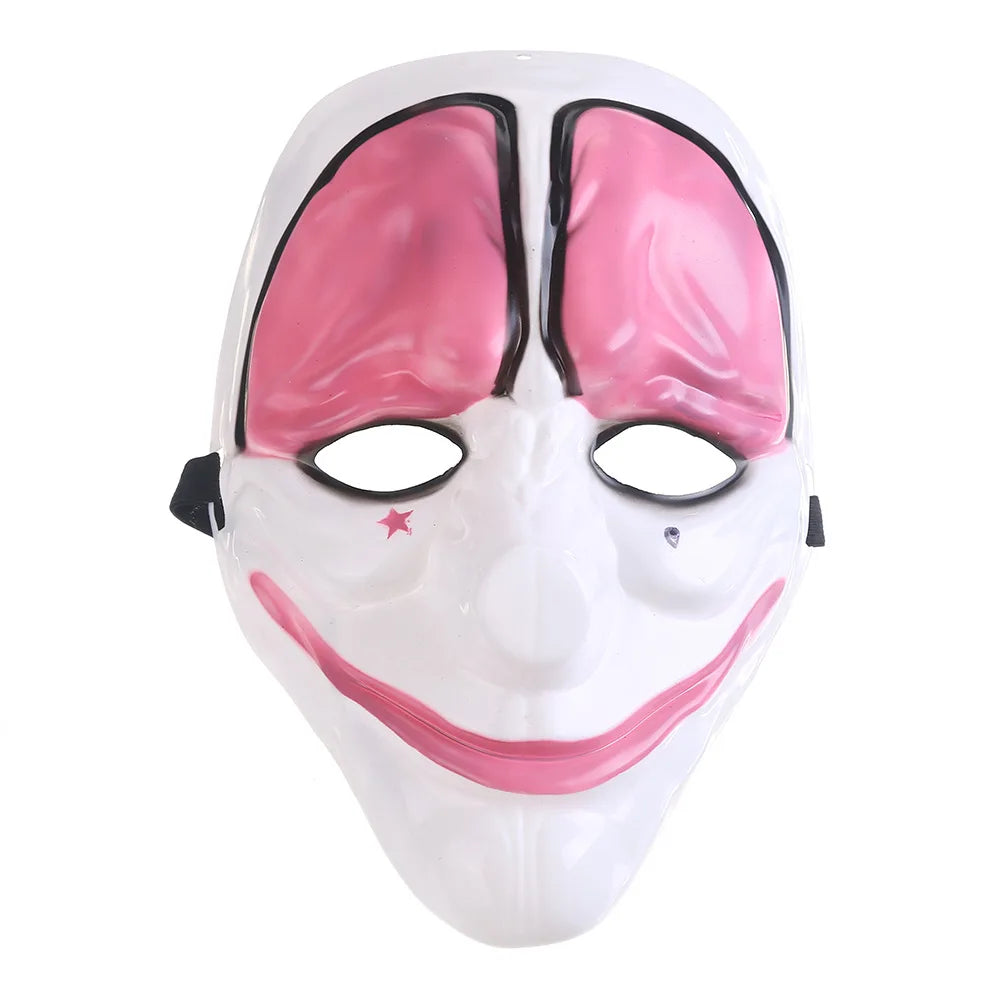 Masque de Clown Halloween en PVC pour Cosplay – Masque Complet Inspiré de Payday 2
